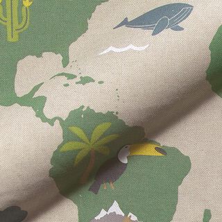 Decostof half panama dieren van deze wereld – natuur/riet, 