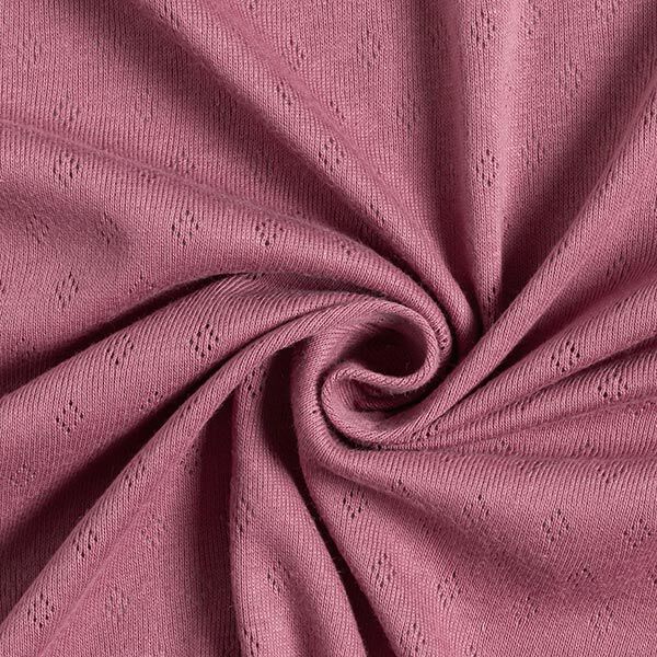 Fijngebreide jersey met gaatjesmotief – pastelviolet,  image number 4