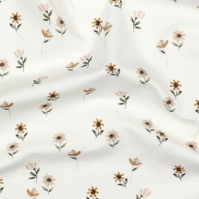 Katoenjersey Schattige bloemen Digitaal printen | Poppy Fabrics – ivoor/karamel, 