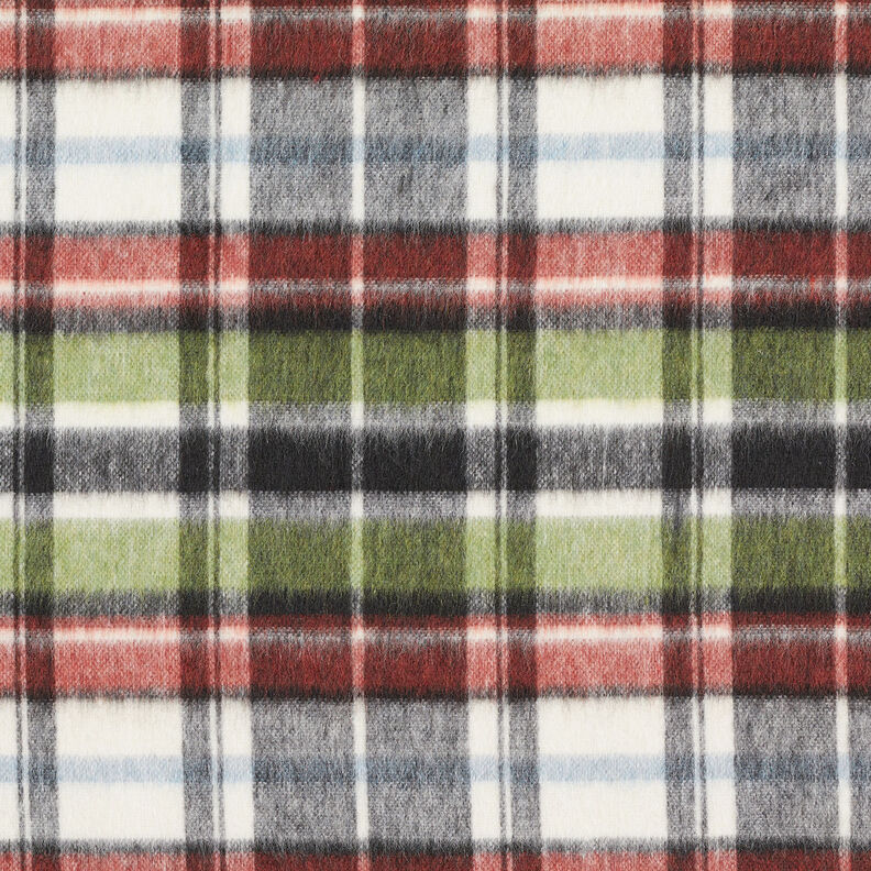 Jasstof dubbelzijdige tartan ruit – grijs/karmijnrood, image number 6