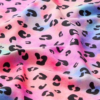 Katoenjersey Batik luipaard Digitaal printen – roze, 