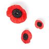 Sierknoop Papaver - rood,  thumbnail number 3