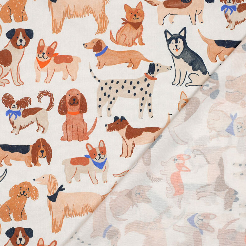 Katoenpopeline Honden Digitaal printen | Poppy Fabrics – ecru, image number 5