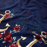 Katoenjersey Ankers en rozen | Glitzerpüppi – nachtblauw/oud goud,  thumbnail number 2