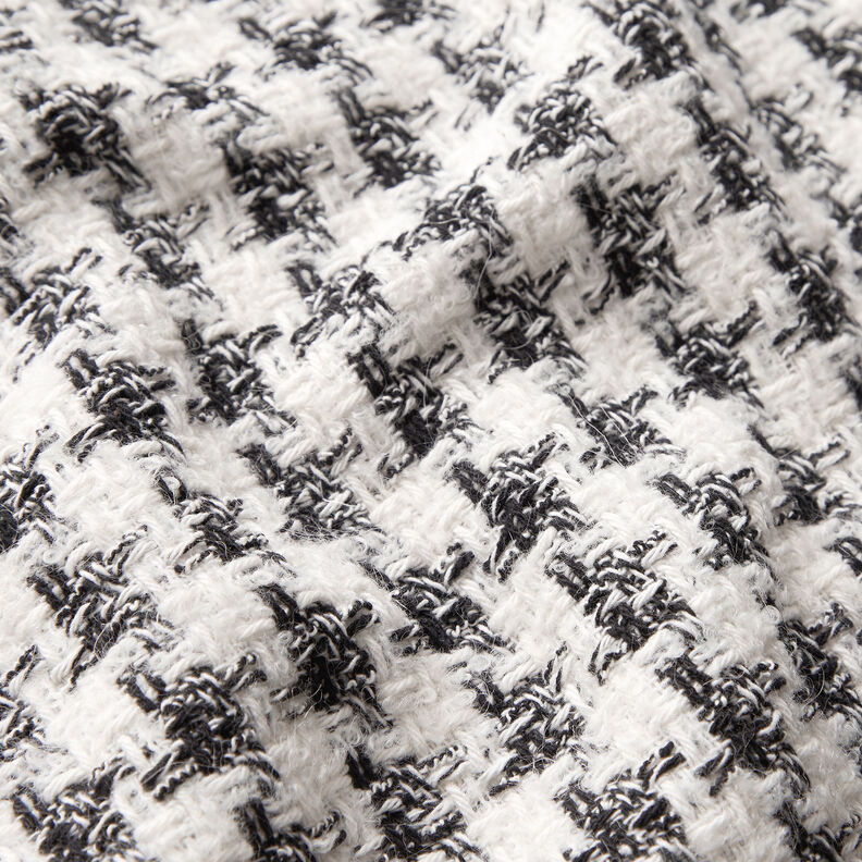 Bouclé pied-de-poule – zwart/wit,  image number 2