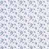 Katoenjersey romantische bloemen – wit,  thumbnail number 1