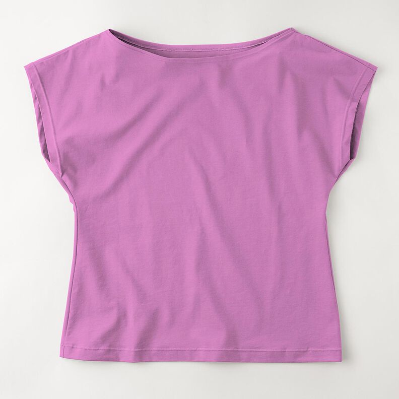 Katoenjersey medium effen – roodlila,  image number 12
