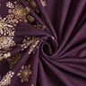 French Terry sommersweat IJsbloemen Borduurstof | Glitzerpüppi – aubergine/oud goud,  thumbnail number 3