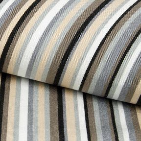 Outdoor Ligstoel stof Lengtestrepen 44 cm – olifantgrijs/taupe, 