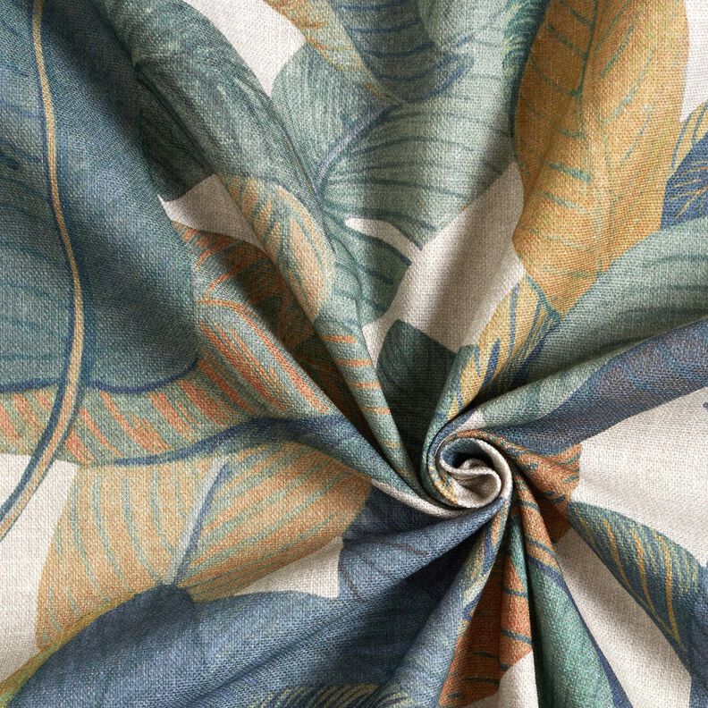 Decostof Half panama Bananenbladeren – blauwgrijs/licht taupe, image number 3