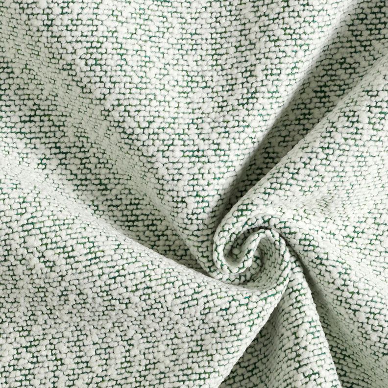 Outdoorstof fijne bouclé – groen/ecru,  image number 1
