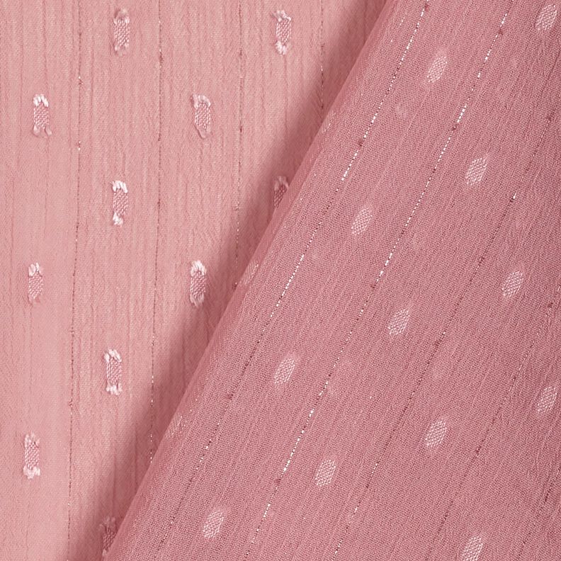 Chiffon dobby metallic krijtstreep – donker oudroze/zilver metallic,  image number 4