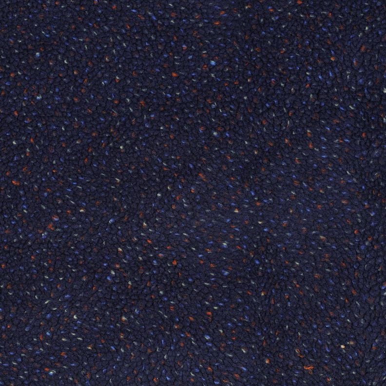 Teddy pluche Tweed Mix | Poppy Fabrics – marineblauw,  image number 1