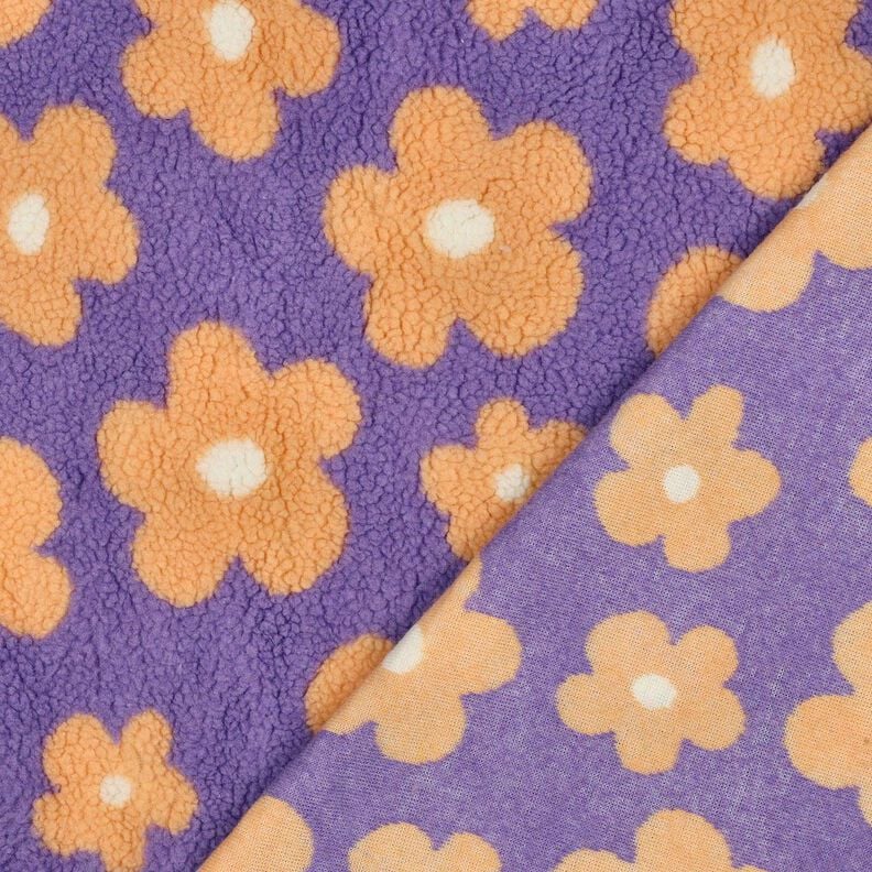 Teddy pluche Bloemen | Poppy Fabrics &ndash; lavendel/perzik,  image number 4