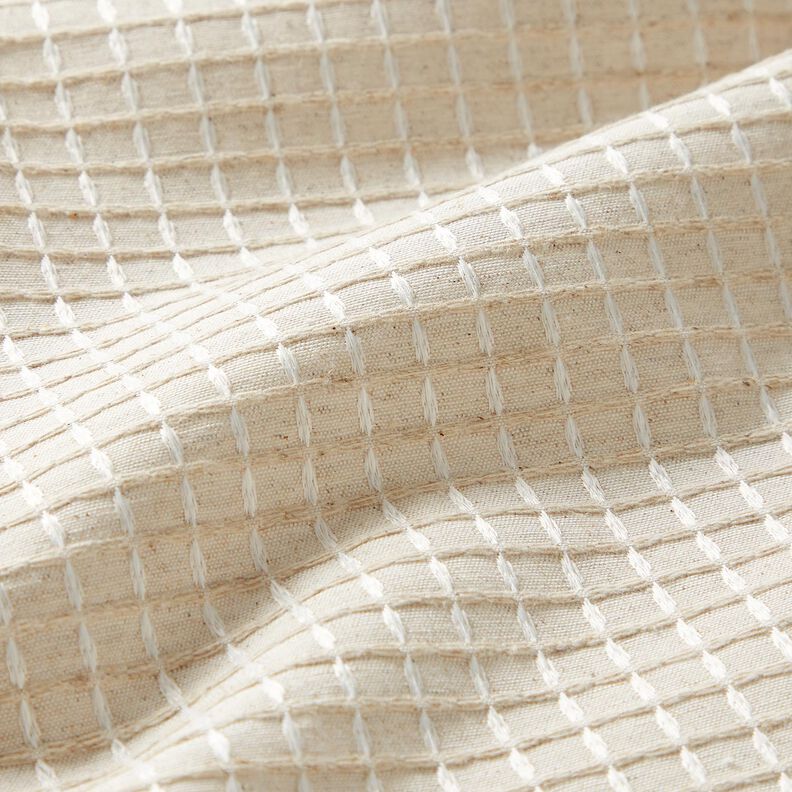 Decostof Jacquard Geruite structuur &ndash; natuur,  image number 2