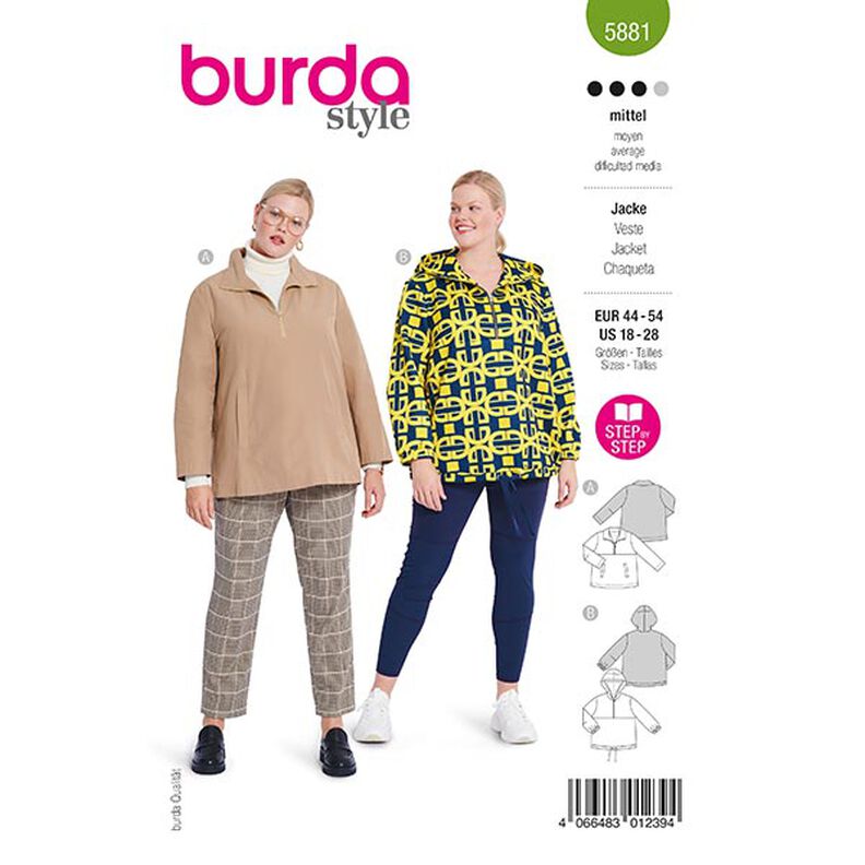Plus-Size Jas | Burda 5881 | 44-54,  image number 1