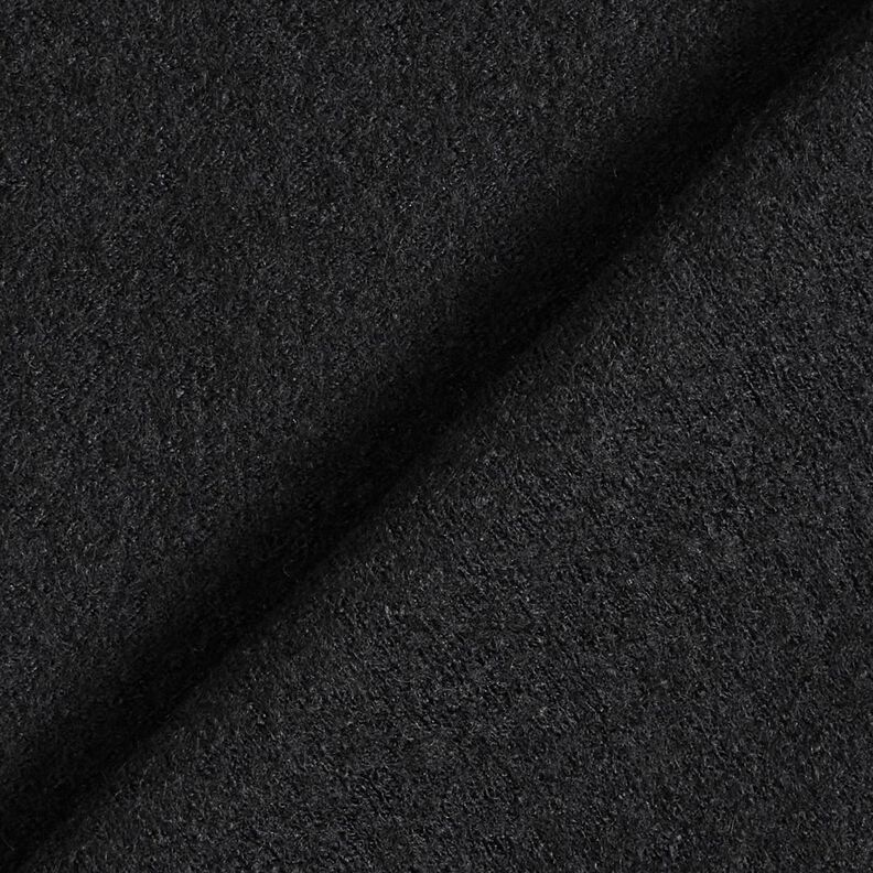 Lichtgewicht gebreide stof van een viscose- en wolmix – zwart,  image number 3