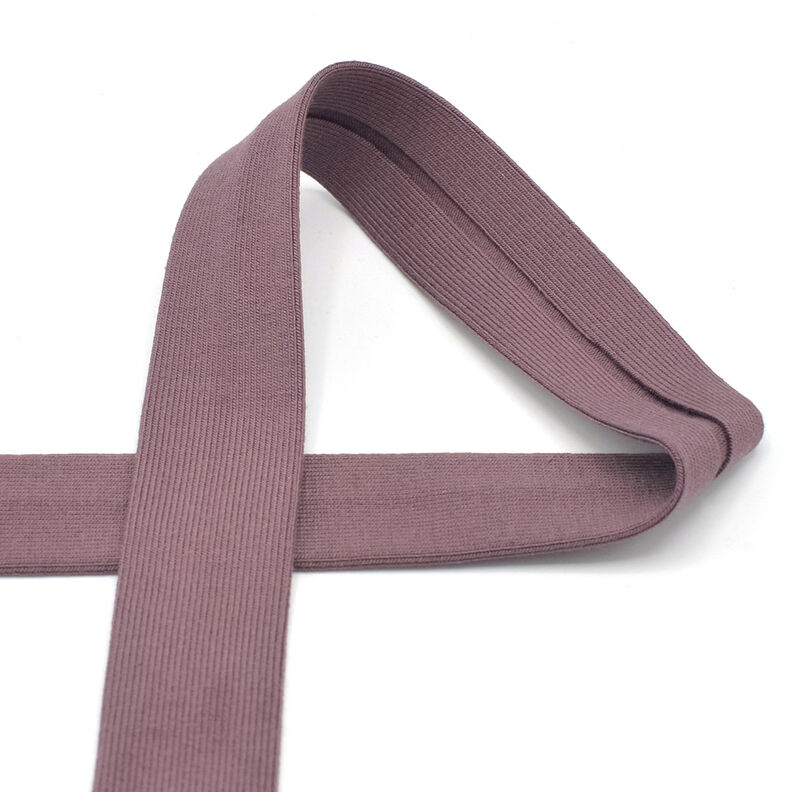 Biasband Katoenjersey [20 mm] – aubergine,  image number 1