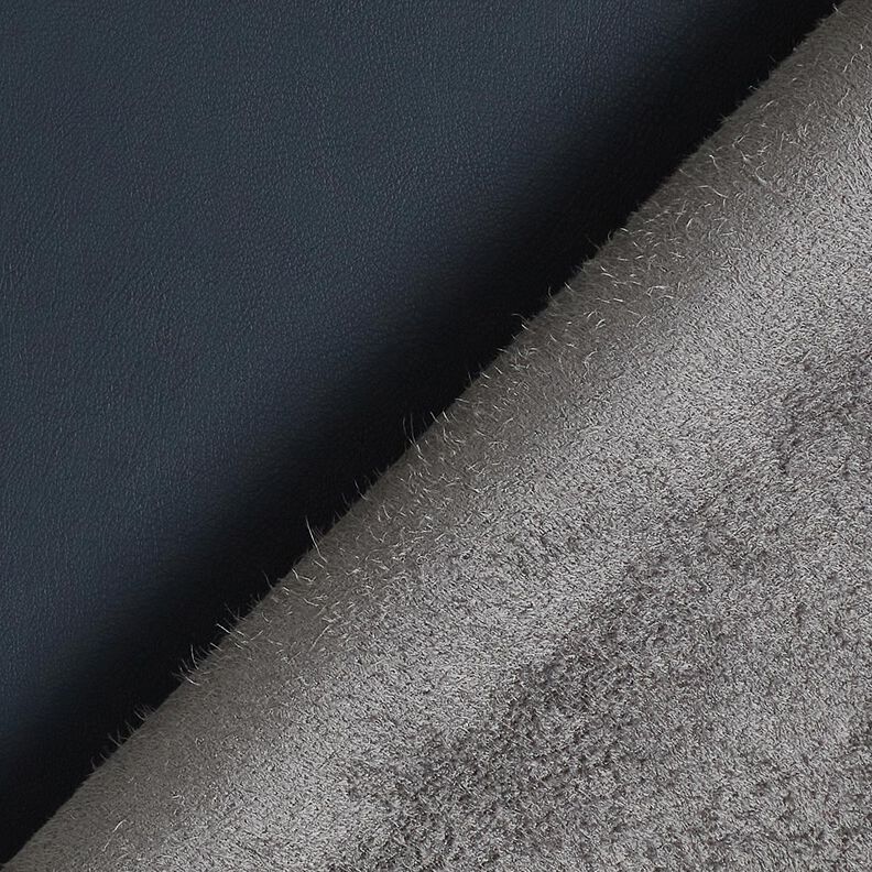 Imitatieleer met velours achterkant  – nachtblauw,  image number 4