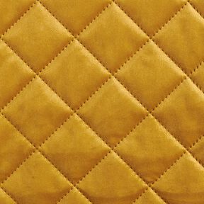 Bekledingsstof Fluweel Doorgestikte stof – mosterd, 