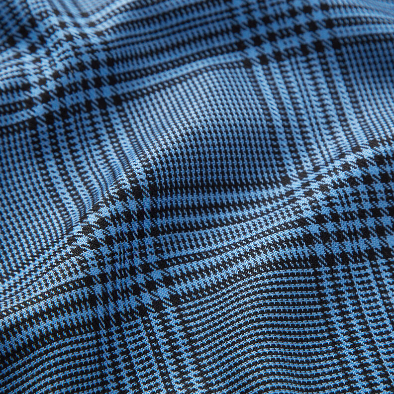 Viscosestof Glencheck – blauw, image number 2