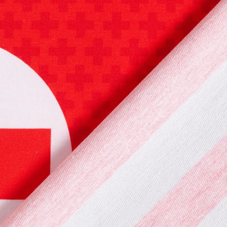 French Terry Panel Spoedarts zijn | Stoff&Liebe – rood/zilvergrijs,  image number 4