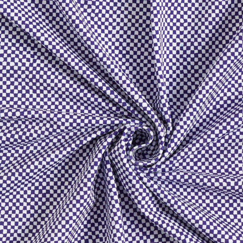 GOTS Katoenjersey Mini geruit | TCC x LOOKS by Wolfgang Joop – blauwlila/wit,  image number 5