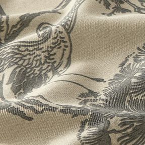 Decostof Canvas Chinese kraanvogel – zand/grijs, 