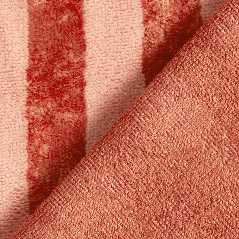 Badstof Bamboe Blokstrepen – rood/kreeft, image number 5