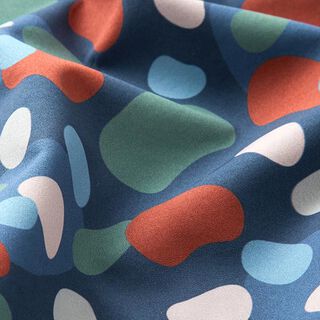 Softshell Kleurrijke stippen Digitaal printen – marineblauw, 