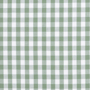 Katoenen stof Vichy ruit 1 cm – salie/wit, 