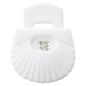 Koordstopper Schelp [Doorgang: 8 mm] – wit, 