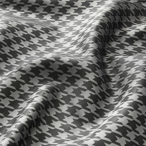 Voeringstof Jacquard Pied-de-poule – lichtgrijs/donkergrijs, 