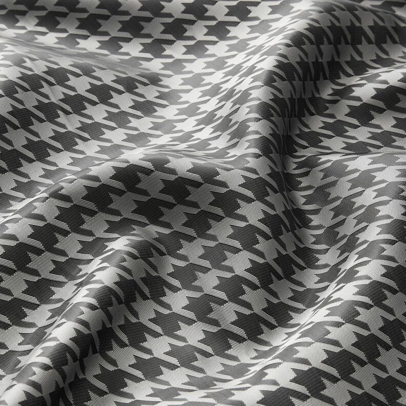 Voeringstof Jacquard Pied-de-poule – lichtgrijs/donkergrijs,  image number 2