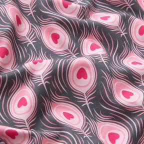 Katoenjersey Pavo | Stoff&Liebe – leigrijs/intens roze, 