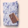 Mousseline/dubbel gehaakte stoffen blauwe bloemen – wit/stralend blauw,  thumbnail number 5