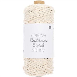 Creative Cotton Cord Skinny macramé-garen [3mm] | Rico Design – natuur, 