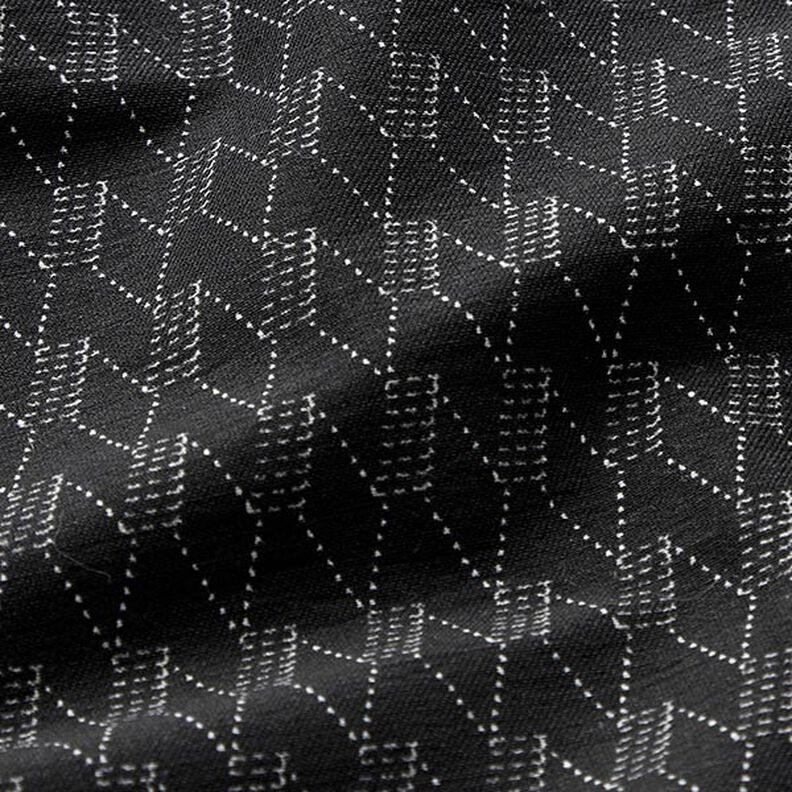 Stretch jeans abstracte ruiten – zwart,  image number 2