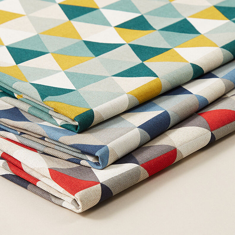 Decostof half panama Driehoeken – blauw, image number 5