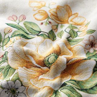 Decopaneel Gobelin Grote bloemen – anemoon/geel, 