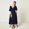 Viscose-linnen-mix Effen – marineblauw,  thumbnail number 6