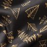 Katoenen stof Cretonne elegante sparrenbomen – zwart/goud,  thumbnail number 2