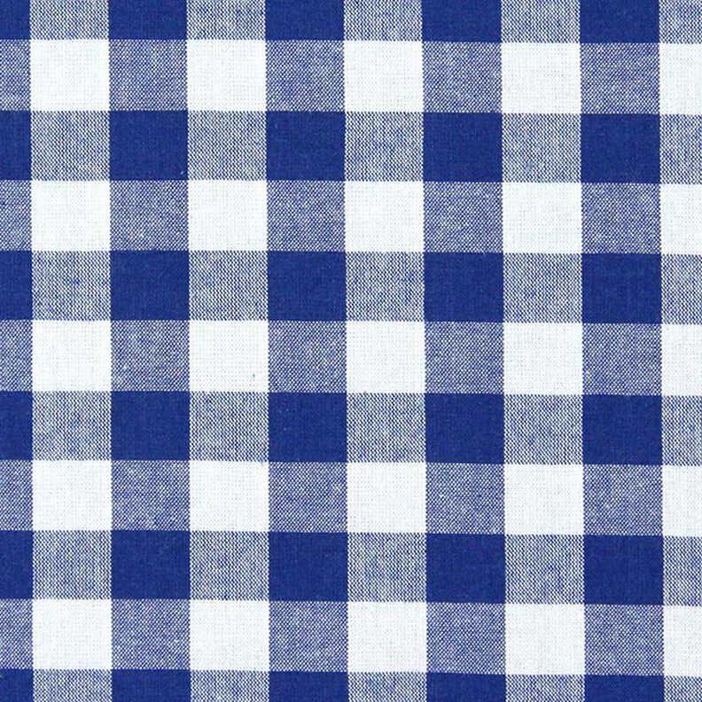 Katoenen stof Vichy ruit 1,7 cm – koningsblauw/wit,  image number 1