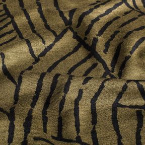 Romaniet jersey Abstracte bladeren – donkerolijf/zwart, 