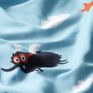 Katoenjersey Superhelden-monsters | PETIT CITRON – babyblauw, 