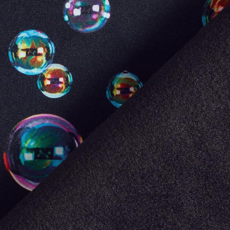 Softshell Zeepbellen Digitaal printen – zwart blauw,  image number 5