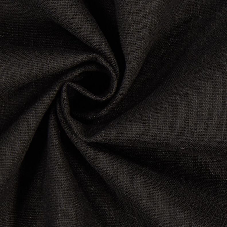 Linnen stof Ramee mix medium – zwart,  image number 3