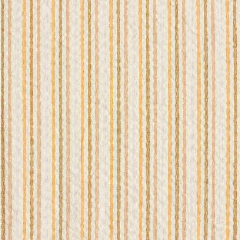 Seersucker Katoen Strepenmix – perzik/ecru,  image number 1