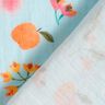 Mousseline/dubbel gehaakte stoffen appels stippen bloemen Digitaal printen – lichtblauw,  thumbnail number 4
