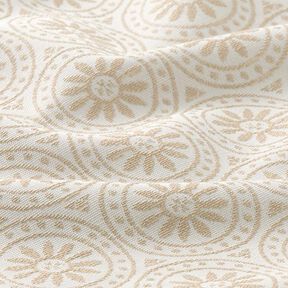 Outdoorstof Jacquard Cirkelvormige decoraties – beige/ecru, 